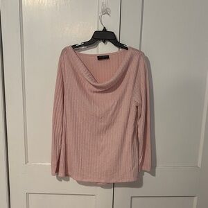 Lane Bryant Soft Pink Cowl Neck Sweater